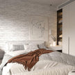 Cohoo Home Brick Wallpaper Peel and Stick Contact Paper 120inL 18inW Faux 3D Brick Contact Paper for Wall White Gray Self Adhesive Removable Wallpaper Backsplash Bedroom Wall Sticky Waterproof Thick