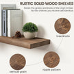 Marsmiles 30 Inch Floating Shelves | 9.3 Inch Deep Dark Wood Wall Shelves Set of 2 | Rustic Reclaimed Wood Shelves for Room Wall | Farmhouse Floating Shelves for Living Room Bathroom