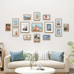 Vittanly 15 Pack Picture Frames Collage Wall Decor, Multi Sizes Including 3pcs 8x10, 6pcs 5x7 and 6pcs 4x6 Photo Frames, Gallery Frame Set for Wall or Tabletop Display, Light Wood