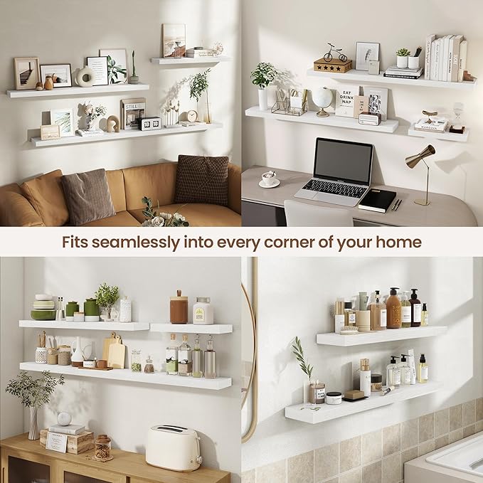 24 Inch Floating Shelves for Wall 2 Pack, 24