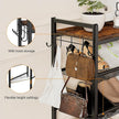 5 Tier Shoe Rack, Shoe Rack for Front Door Entrance with Hook, Shoe Organizer with Adjustable Mesh Shelves, Metal Shoes Rack for Entryway, Closet, Bedroom Living Room Garage