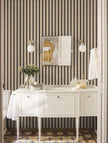 Wallpaper Peel and Stick Wood Grating Stripe Self-Adhesive Wallpaper Faux Wood Contact Paper Wood Slats Self Adhesive Wall Paper PVC Vinyl Film Removable Waterproof 17.3