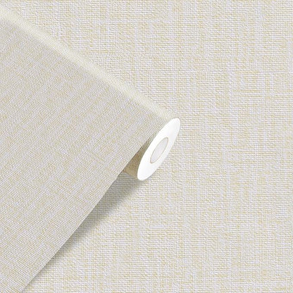 Yancorp 15.7"x787"/65.6' Textured Fabric Wallpaper Faux Grasscloth Peel and Stick Wallpaper Self-Adhesive Linen Removable Wall Paper Cabinets Cream