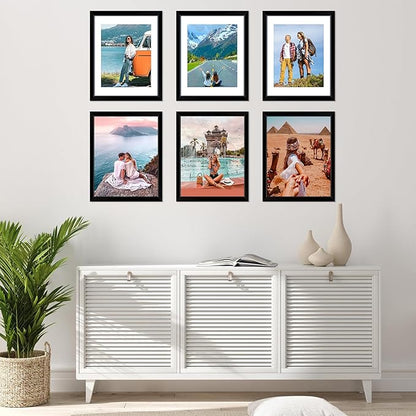 FIXSMITH 11x14 Picture Frame, Black Photo Frame with HD Plexiglass, Display Pictures 8x10 with Mat or 11x14 Without Mat, Picture Frames Collage for Wall Display, 2 Pack