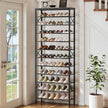 12 Tier Shoe Rack, Large Capacity Shoe Storage Organizer Holds 48 Pairs, Sturdy and Stable, for Entryway, Hallway, Closet, Dorm Room, Charcoal and Black SS12BC