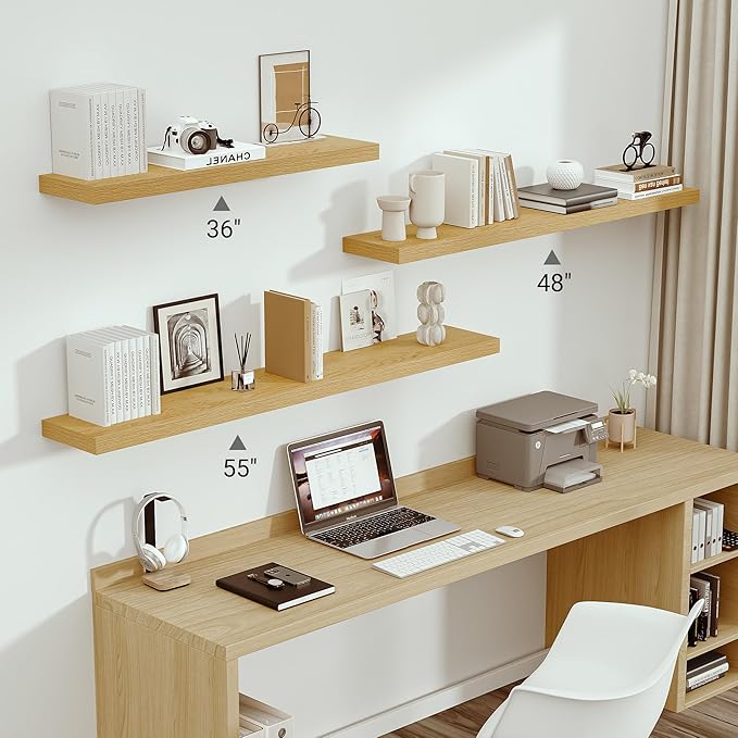 Vivelove 55 inch Long Floating Shelves for Wall, 10.3