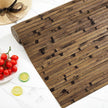 Juexica 2 Pcs Natural Bamboo Wall Panel for Interior Wall 48''x96'' Bamboo Covering Renewable Pole Wainscoting Room Divider Wrap Decor for Bedroom Living Room Kitchen Island Office (Dark Burned)