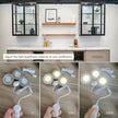LED Puck Lights Wired Under Cabinet Lighting Dimmable,Recessed Mount,2.5In Hole Halogen Bulb Equiv,12V Under Counter Light Fixture Plug in for Kitchen,Display Shelf,Curio,4000K Daylight White,6pcs