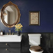 Dark Blue Peel and Stick Wallpaper - Removable Waterproof Self Adhesive Contact Paper - Silk Boys Wall Covering Poster Board - Kitchen Countertop Vinyl Wrap for Bathroom Cabinet 15.7