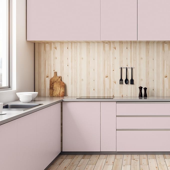 Amiya Pink Peel and Stick Wallpaper Solid Color Textured Contact Paper Pure Pink Self Adhesive Wallpaper Matte Removable Wall Paper Decorative Walls Decal Vinyl Roll A Set of15.7×1200"