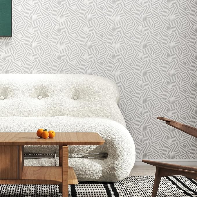 Timeet Modern Geometric Peel and Stick Wallpaper 17.3