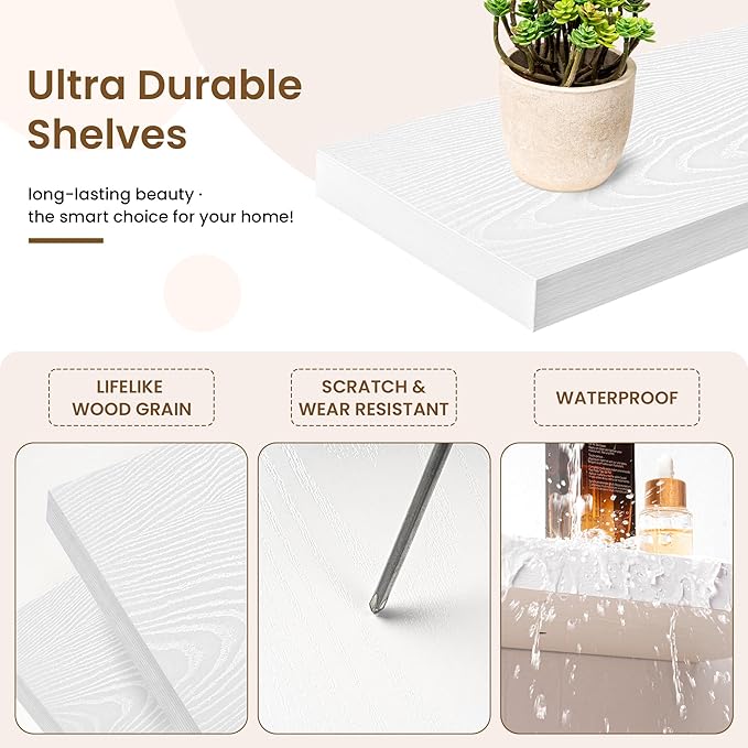 Square Floating Shelves for Wall, 10