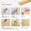 Bamboo Wall Panels for Interior Wall Decor: Natural Flexible Pole Wrap Decorative Wall Panel, Wainscoting Wall Cladding Paneling for Living Room,Bedroom,Office,Ceiling,Kitchen 1ft X 8ft