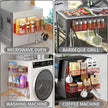 Magnetic Spice Rack for Refrigerator, 2 Pack 100% Metal Strong Magnet Shelf, Space Saving Spice Organizer W/ Hooks, Movable Magnetic Fridge Shelf, Kitchen Home Laundry Room Storage Organization, Red