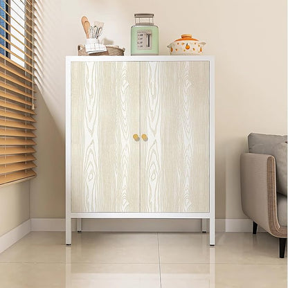 Yun-aeon Beige and Gold Wood Contact Paper 17.3"x400" Rustic Wooden Peel and Stick Wallpaper Removable Self-Adhesive Wallpaper Wood Grain Contact Paper for Countertops Cabinets
