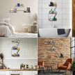 Fire Escape Wall Shelf - New York Decorative Ladder Shelf, Wall Art Floating Shelf Black Metal Shelves for Bedroom, Home Office Storage and Display (3-Tier)