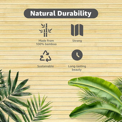 Art3d Natural Bamboo Wall Panel for Interior Wall Decor, Renewable Pole Wrap Wainscoting Paneling for Wall Ceiling Furniture Cabinet Office, 48 x 96 Inch, 2-Pack - Raw