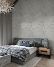 Guvana Grey Concrete Wallpaper Peel and Stick Gray Cement Wallpaper Faux Textured Limewash Contact Paper Modern Self Adhesive Removable Wall Paper for Bedroom/Bathroom Accent Wall Decor 15.7