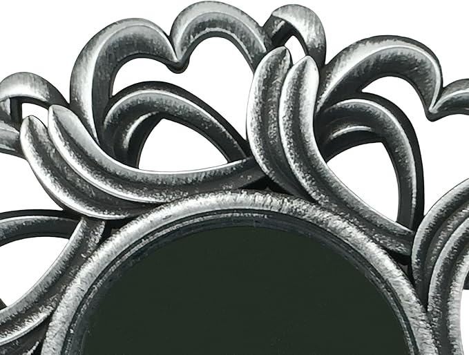 Retro Silver Mirrors for Wall Pack of 3. Round Mirrors. Decorative Mirrors.Wall Mirrors for Decor Home DecorPlastic Frames.Glass Mirrors.Make Old Silver Color.
