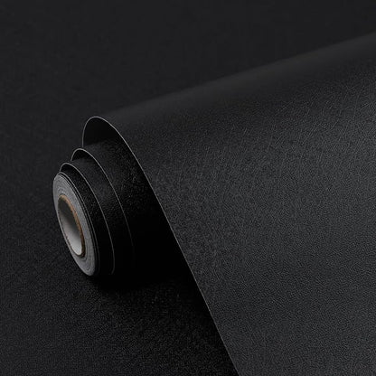 Black Contact Paper Solid Black Peel and Stick Wallpaper 17.3"x300" Matte Self Adhesive Waterproof Vinyl Roll for Bathroom Kitchen Backsplash Cabinets Shelf Liners Drawers