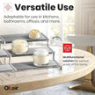 Oizeir Expandable Spice Organizer Rack (2-PACK) - 3-Tier - Clear Adjustable Tiered Shelf Spices Organization for Kitchen Cabinet and Pantry Storage