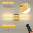 L LOHAS LED Battery Operated Wall Sconces Set of 2, Battery Wall Sconce 10000mAh, Gold Rechargeable Sconces 3CCT, 28.1 Inch Wireless Wall Lights, Sconce Wall Decor for Bedroom, Living Room