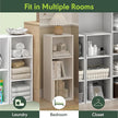 Furinno LUDER Book Shelf, 3-Cube Bookshelf, Bookcase with Open Shelves, 9.3 x 12 x 31.5, for Living Room, Bedroom, Home Office, White