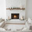Modern Timber Craft Reclaimed Wood Wall Shelf | Solid Rustic American Barnwood with Floating Shelf Brackets | 2.75