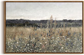 InSimSea Framed Canvas Wall Art Vintage Decor, Large Wall Art, Meadow with Flowers Landscape Wall Art Prints, Modern Farmhouse Cottagecore Bedroom Bathroom Office Decoration, 20