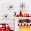 ZEXUIRU 3 Pack Black Sunburst Wall Decor – Metal Crystal Wall Art with Sparkling Rhinestones, 14’’/18 Inch Starburst Wall Hanging Set for Living Room Bedroom Bathroom – Modern Bling Home Decorations