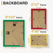Vittanly Picture Frames Set of 10, Picture Frames Collage Wall Decor with Two 8x10, Four 5x7 and Four 4x6 Photo Frames, Gallery Wall Frame Set for Wall or Tabletop Display, Green, Red and Gold