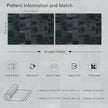 LaCheery Dark Slate Stone Tile Wallpaper Peel and Stick Brick Wallpaper Textured Tiles Faux Stone Contact Paper Peel and Stick Removable 3d Geometric Brick Wall Paper Roll for Bathroom Walls 17.5
