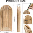 DREAMLOOM 2 Pack Wooden Wall Vases with Dried Pampas Grass and Eucalyptus Plants, Wall Hanging Planters Boho Modern Farmhouse Indoor for Narrow Spaces Entryway Bathroom Home Office Decoration, Retro