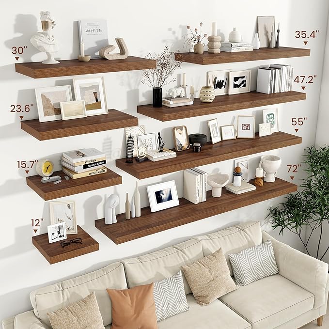 Vivelove Wide Floating Shelves for Wall 12 Inch Deep, 16
