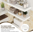 30 Inch Floating Shelves | 12 Inch Deep White Floating Shelves Set of 2 | 30