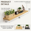 Marsmiles 48 Inch Floating Shelf | 9.3 Inch Deep Natural Wood Wall Shelf Set of 1 | Rustic Reclaimed Wood Shelves for Room Wall | Farmhouse Floating Shelves for Living Room Bathroom