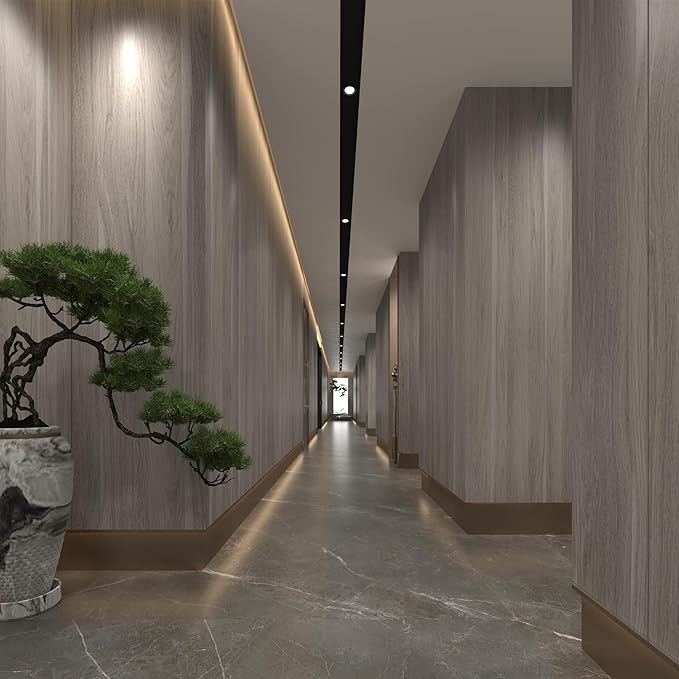 Light Wood Contact Paper Oak Contact Paper for Countertops Grey Faux Wood Wallpaper Peel and Stick Cabinet Covering 16