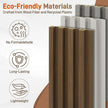 16 Packs 3D Wall Panels, 48 x 6 Inch WPC Slat Wall Panels for Wall Decor, Fluted Accent Wall Paneling for Living Room Bedroom TV Background Study Room Office, Grey Oak