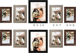 LUCKYLIFE Picture Frames Collage Wall Decor 10-Pack, Gallery Wall Frame Set with 8x10 5x7 4x6 Frames in 3 Different Finishes