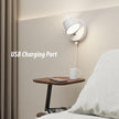 URSOLA Wall Light Set of Two, LED Wall Sconce with On/Off Switch USB Charging Port 110 Volt Hardwired Wall Lamp 350 Rotatable Up Down Sconces Wall Lighting (White)