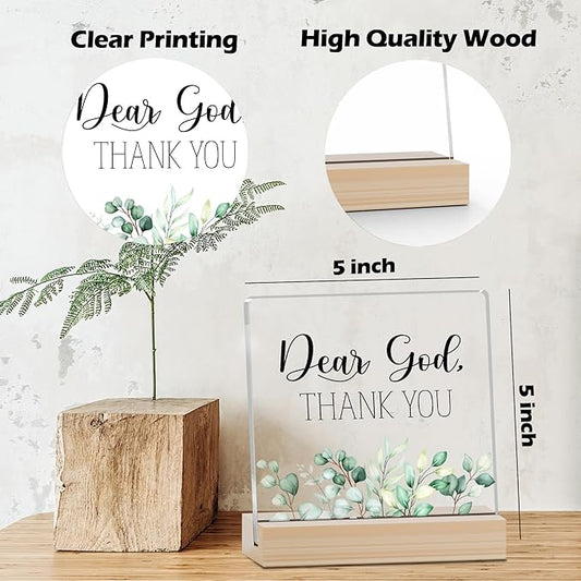 Farmhouse Decor, Acrylic Christian God Home Decorations, Aesthetic Entry Way Table Shelf Decor, Living Room Table Accessories, Boho Office Decorations For Work (05)