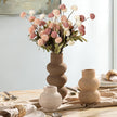 Ceramic Vase Home Table Decor - Flower Vase Set of 3 Living Room Kitchen Decorations Farmhouse Modern Rustic Vases Decorative Centerpiece for Shelf Bedroom Office Bathroom Dining Coffee Desk