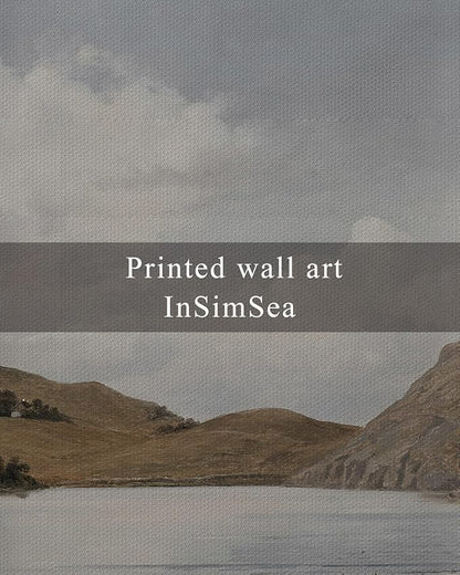 InSimSea Framed Canvas Wall Art Vintage Decor, Lakeside Nature Scenic Wall Decorations for Living Room, Large Prints, Wilderness Country Farmhouse Wall Art, Bathroom Art Wall Decor, 20"x30"