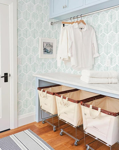 MelunMer Modern Peel and Stick Wallpaper Boho Contact Paper for Cabinets/Drawers 197In L 17.3In W Self Adhesive Removable Wallpaper for Bedroom/Bathroom Waterproof Geometric Contact Paper Green/White