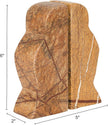 Creative Co-Op Decorative Marble Wave Bookends, Forest Brown