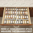 SpaceAid Bamboo White Spice Drawer Organizer, (Need 3