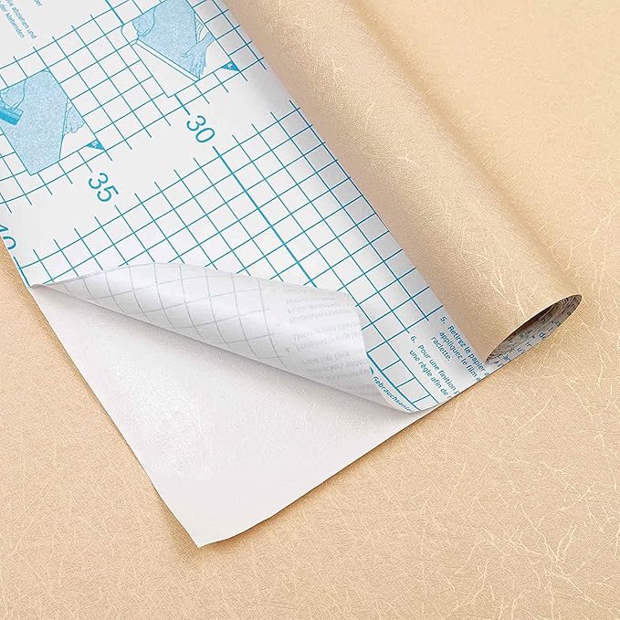 Abyssaly Gold Beige Wallpaper Peel and Stick Wallpaper Removable Contact Paper Embossed Self Adhesive Silk Texture Cabinet Furniture Countertop Shelf Liner Wall Paper15.7in X 393.7in