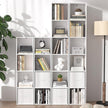 White Cube Shelf, 6 Cube Storage Organizer, 6-Tier Cube Storage Shelf, Freestanding Low Bookcase for Living Room Decor, Bedroom Clothes, Kids Toys & Home Office