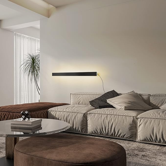 Modern Plug in Long Wall Sconce, 39