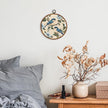 KSDUT Bird Wall Art Decor - Chinoiserie Neutral Mid Century Modern Wall Art Canvas Frame Hanging Prints, Vintage Landscape Round Wall Art Decor for Home Decorations 10